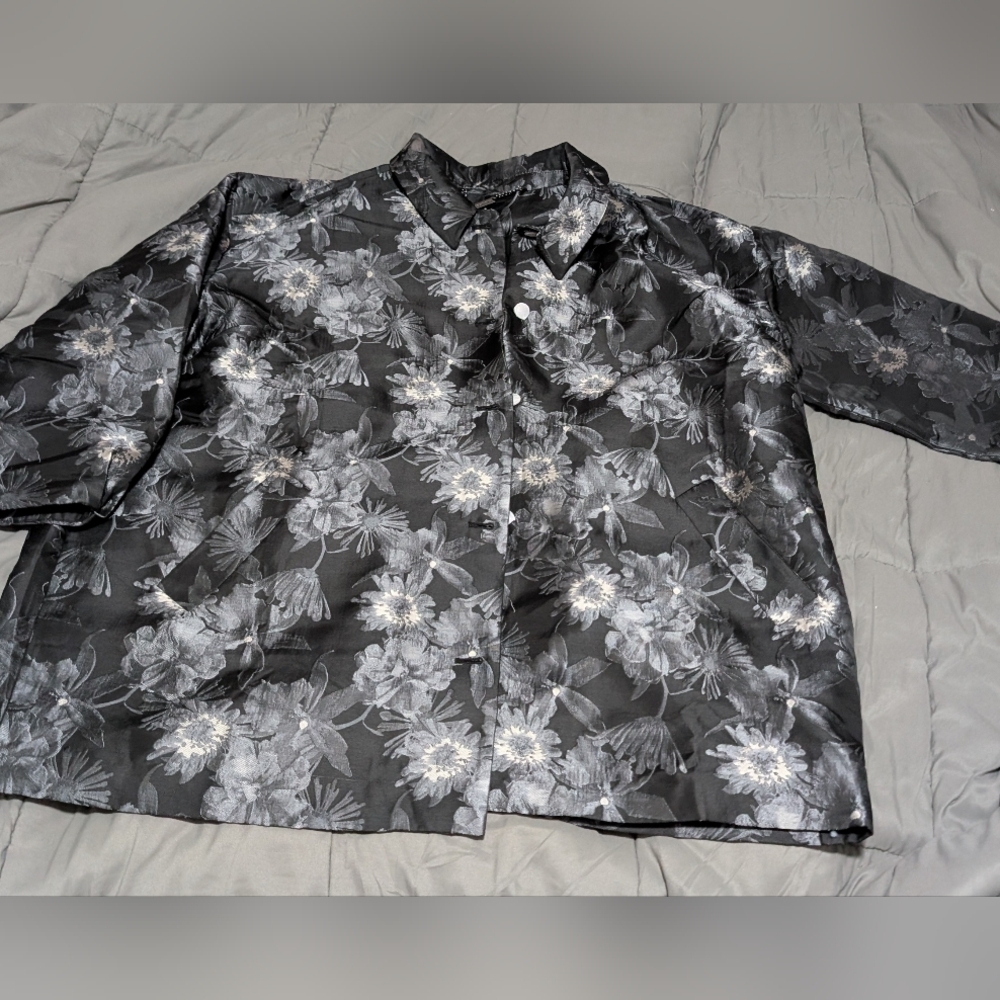 NWOT ISAAC MIZRAHI LIVE 3X QVC LADIES LINED JAQUARD JACKET